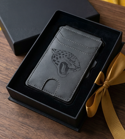 Jacksonville Jaguars Engraved RFID blocking Wallet