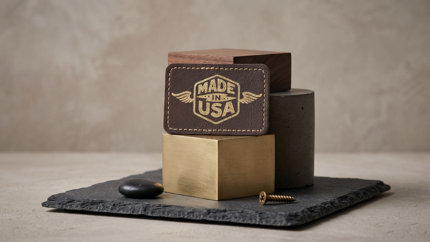 Made in USA Leatherette Patch