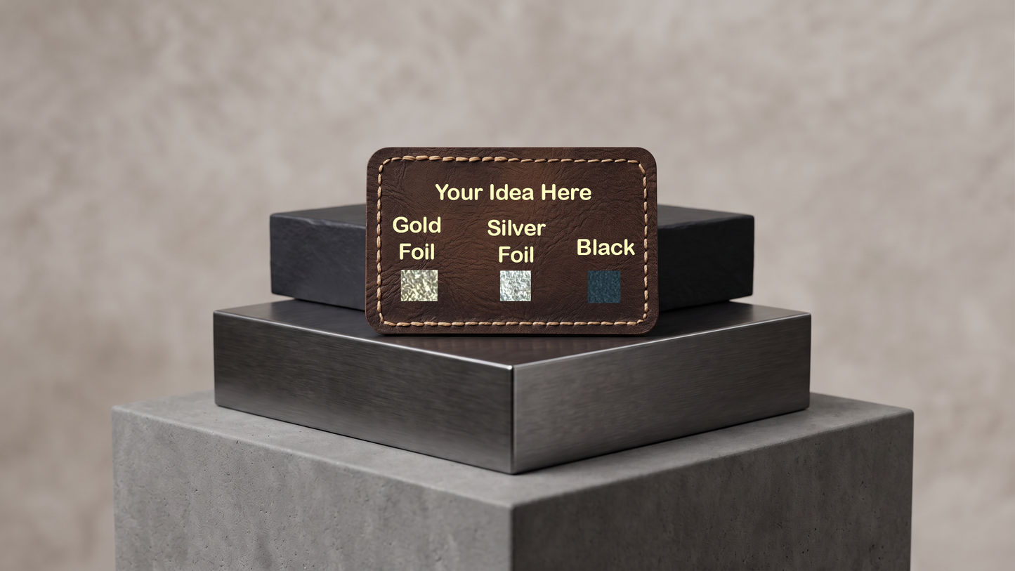 Custom Engraved Leatherette Patch