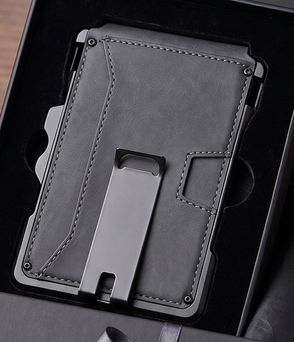 Navy Engraved RFID blocking Wallet