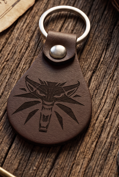 Toss a Coin Engraved Leatherette Keychain